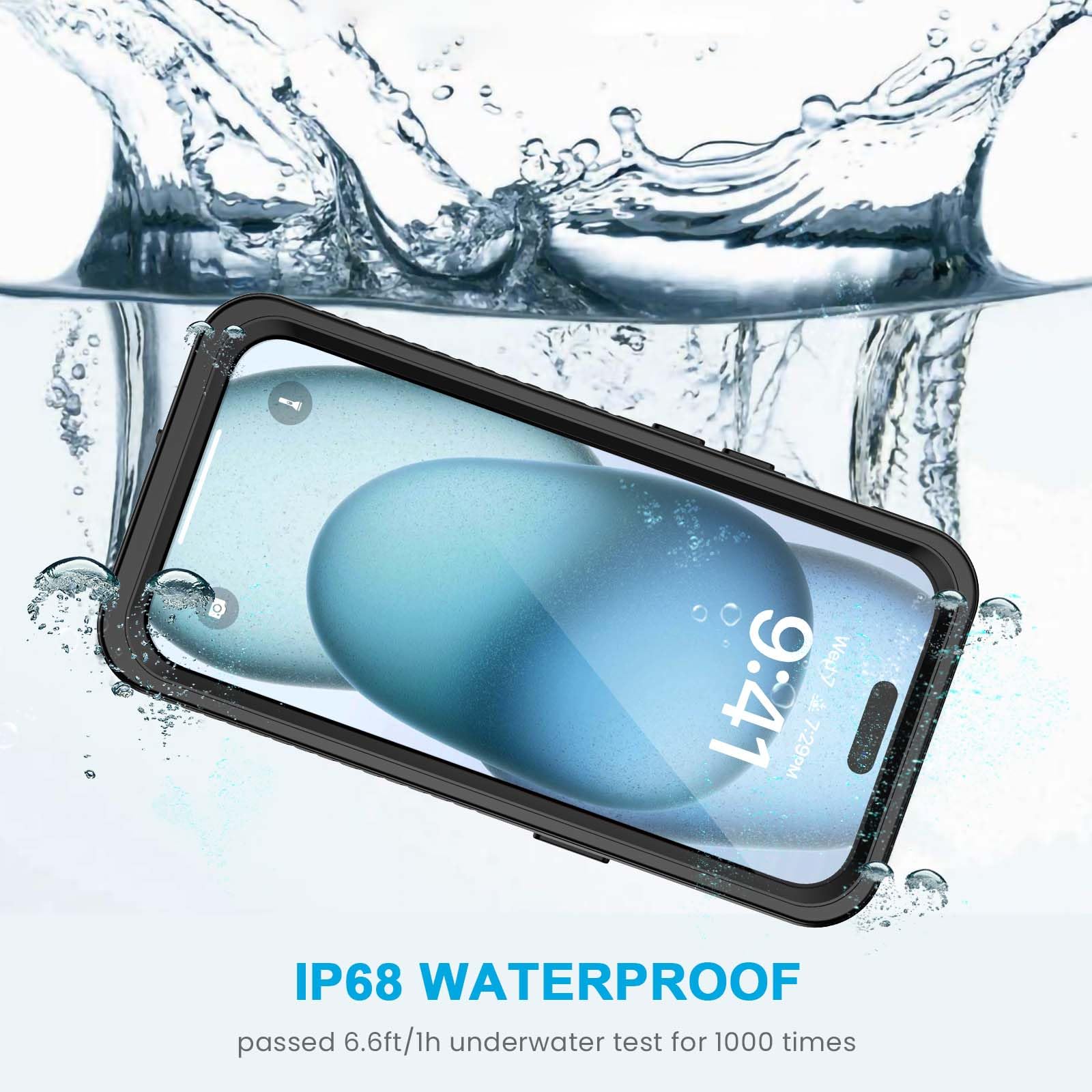Lanhiem Waterproof iPhone 15 Case (6.1
