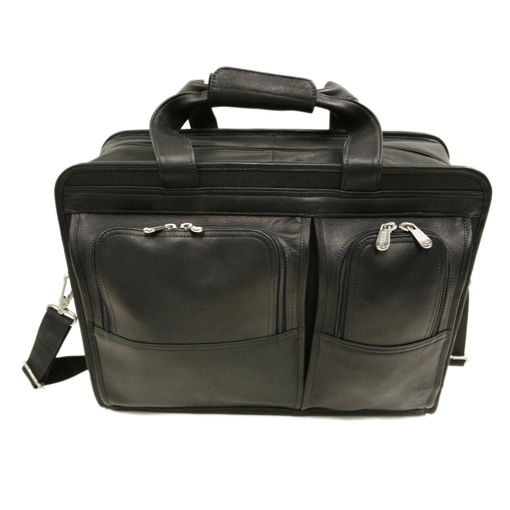 Professional Black Computer Portfolio - Slim Laptop Briefcase for Business & Travel - Durable Work Bag for Men & Women - Perfect for Office, Commute & Meetings