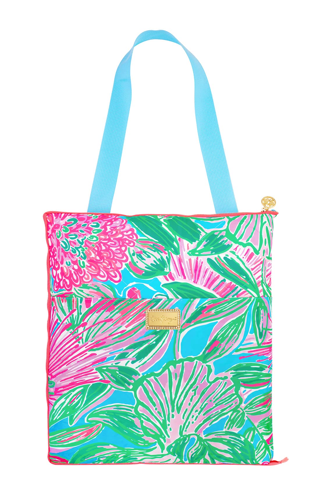Lilly Pulitzer Waterproof Beach Blanket & Picnic Mat - 6ft Large Outdoor Blanket with Tote Bag - Compact Travel Blanket for Beach, Park, Camping & Outdoor Activities - Coming in Hot Pattern
