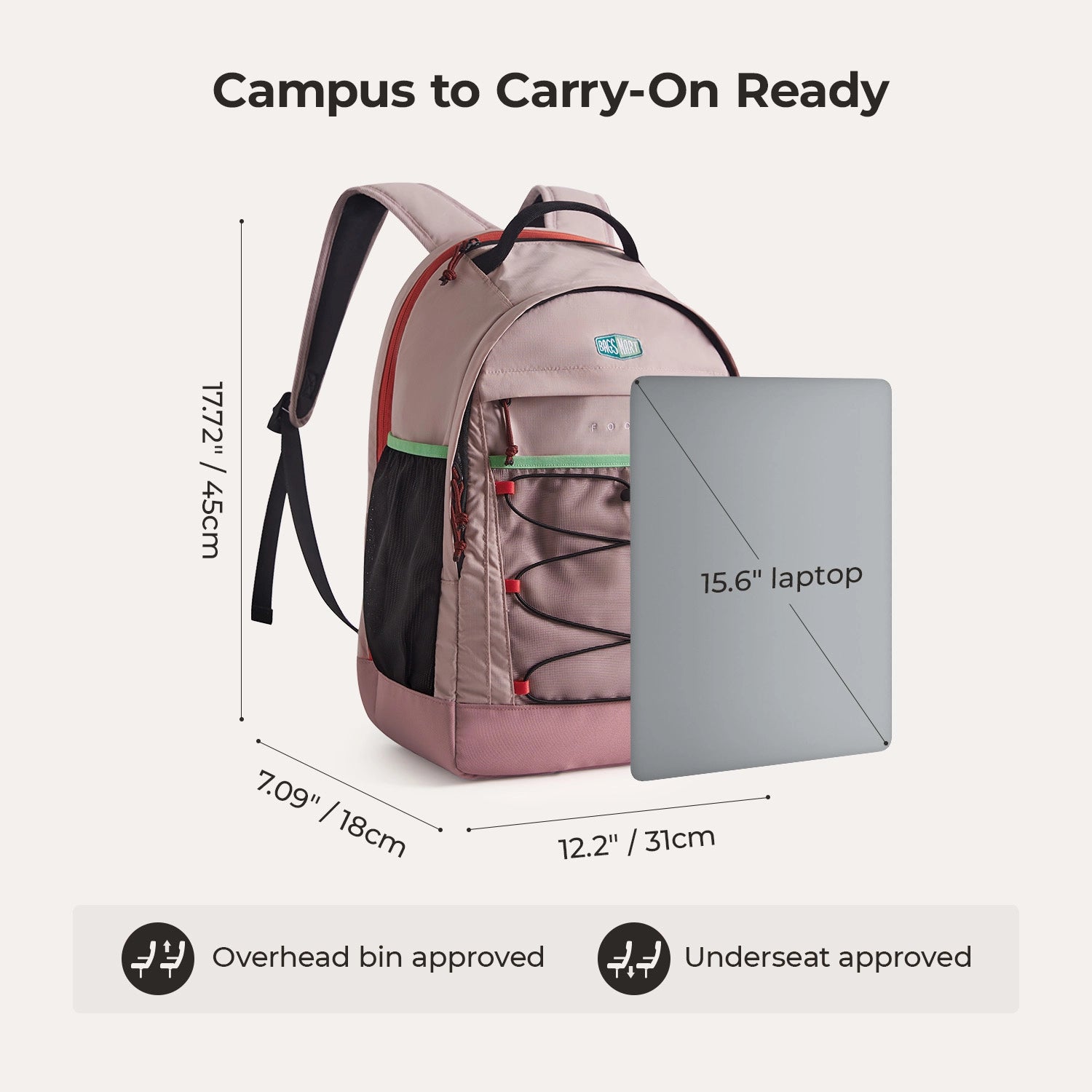 15.6 Inch Laptop Backpack for Men & Women - Waterproof Travel Backpack with USB Charging Port - Perfect for Work, School, and Business Trips
