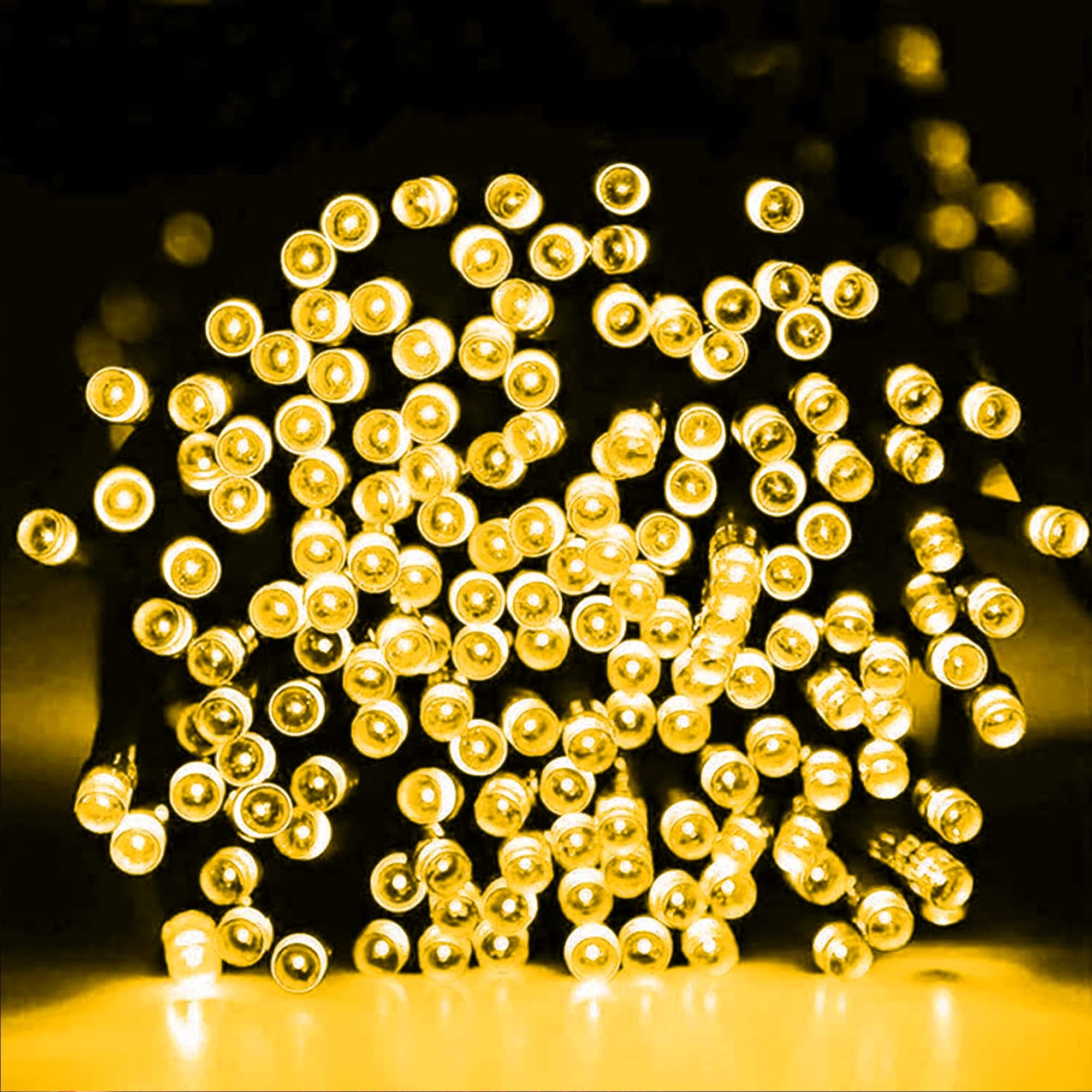 Dazzle Bright 66FT 200 LED Christmas String Lights - Connectable Green Wire with 8 Lighting Modes, Waterproof Indoor Outdoor Holiday Lights for Patio, Party, Wedding, Christmas Tree & Home Decor (Warm White) - Perfect for Holiday Decorations, Garden Lighting, and Festive Celebrations