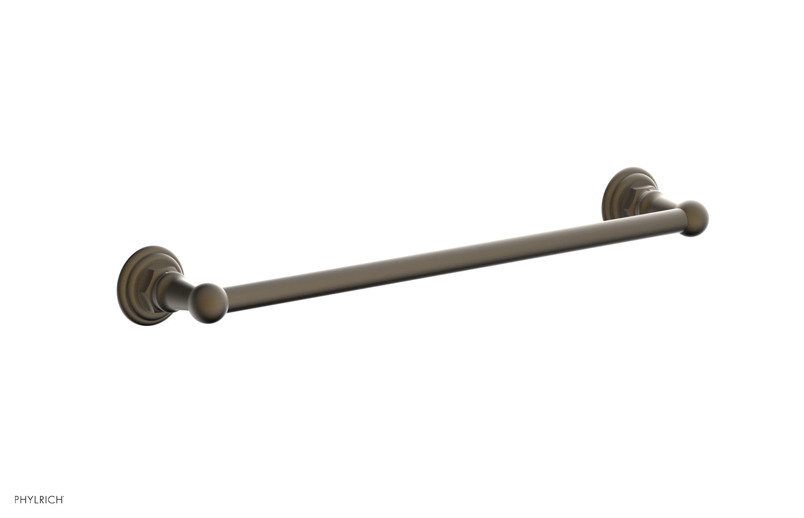 HEX TRADITIONAL 18-Inch Chrome Towel Bar - Bathroom Towel Rack for Hand & Bath Towels - Perfect for Modern & Traditional Bathrooms (50070)
