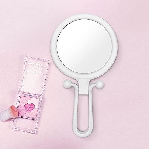 Licogel Handheld Mirror - Double Sided Magnifying & Regular Mirror, Lightweight Portable Makeup Mirror with Non-Slip Grip for Travel, Home, Salon & Outdoor Use | Compact Cosmetic Mirror for Perfect Makeup Application