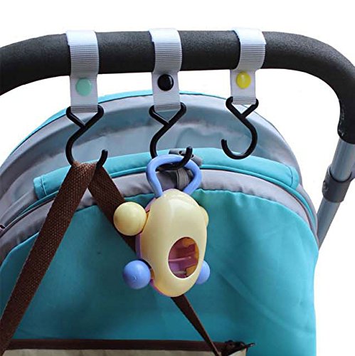 Baby Diaper Bag Hooks - Multi-Purpose Hangers for Groceries & Clothes - Home & Travel Use
