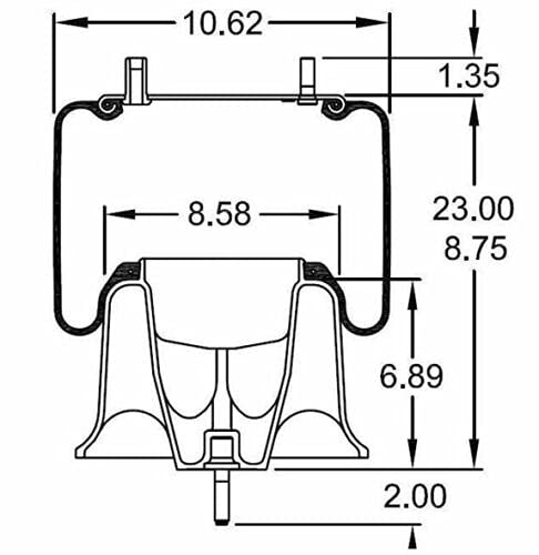 2 Pack TORQUE Air Spring Bags Replacement for Freightliner Trucks - Heavy Duty Suspension Parts (Fits Models: [List Part Numbers]) - Perfect for Smooth Rides & Load Stability on Long Hauls
