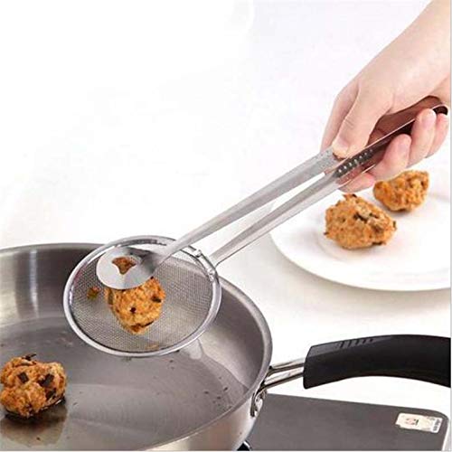 Stainless Steel Oil Scoop & Colander Strainer - Kitchen Gadget for Draining Fried Food Oil | Perfect for Frying, Cooking & Kitchen Accessories