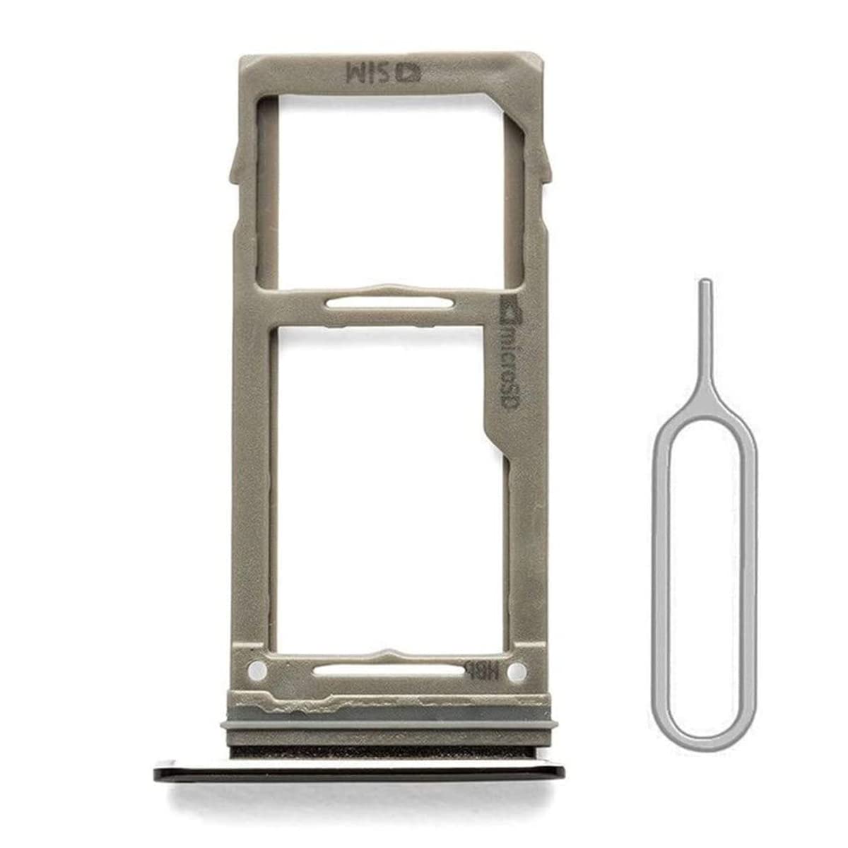 SIM Card Tray Holder Slot Replacement for Samsung Galaxy S10 & S10+ Plus - Black Waterproof Rubber Ring with Eject Pin (Single SIM Version) | Durable Repair Part for Travel & Everyday Use