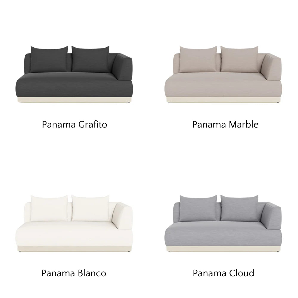 Amalfi 2-Seat Right Arm Outdoor Sectional Sofa - Patio Furniture for Backyard, Poolside & Garden Relaxation