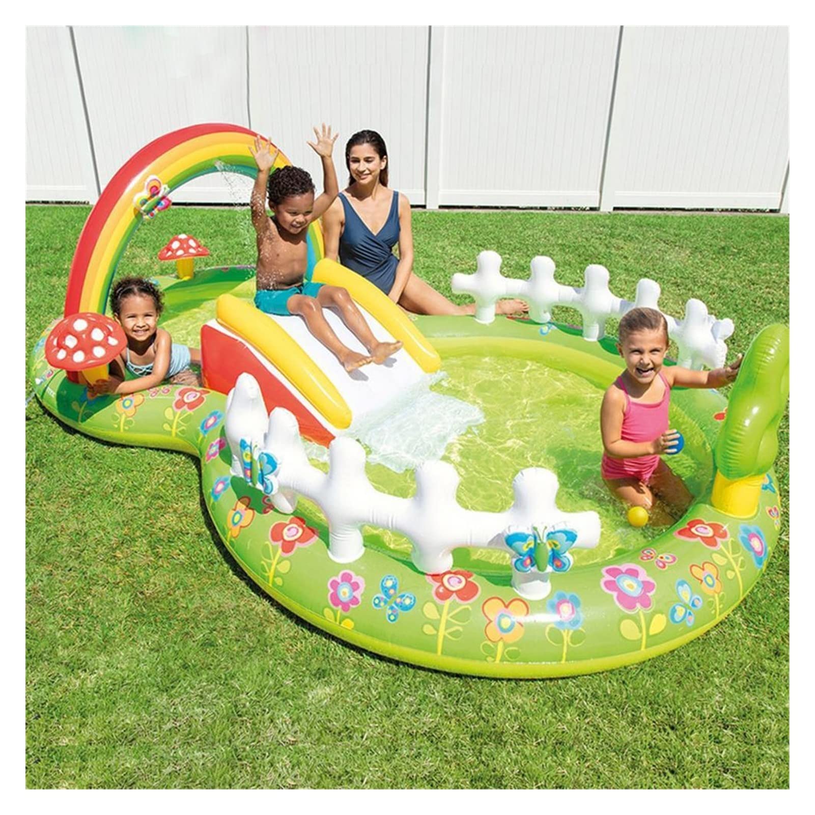 JTWMY PVC Plastic Nylon Mesh Water Ball Set - Swimming Pool, Beach & Backyard Toy for Kids & Adults - Includes Basketball, Volleyball & Handball (22.7.25, Color: Red) - Perfect for Summer Games, Pool Parties & Outdoor Water Activities