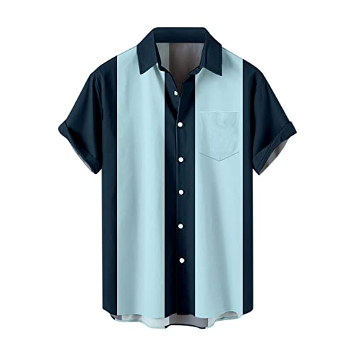 JINFE Men's Plus Size Casual Summer Shirt - Short Sleeve Printed Button Down Collar T-Shirt in White | Perfect for Beach Outings, Casual Fridays & Summer Travel