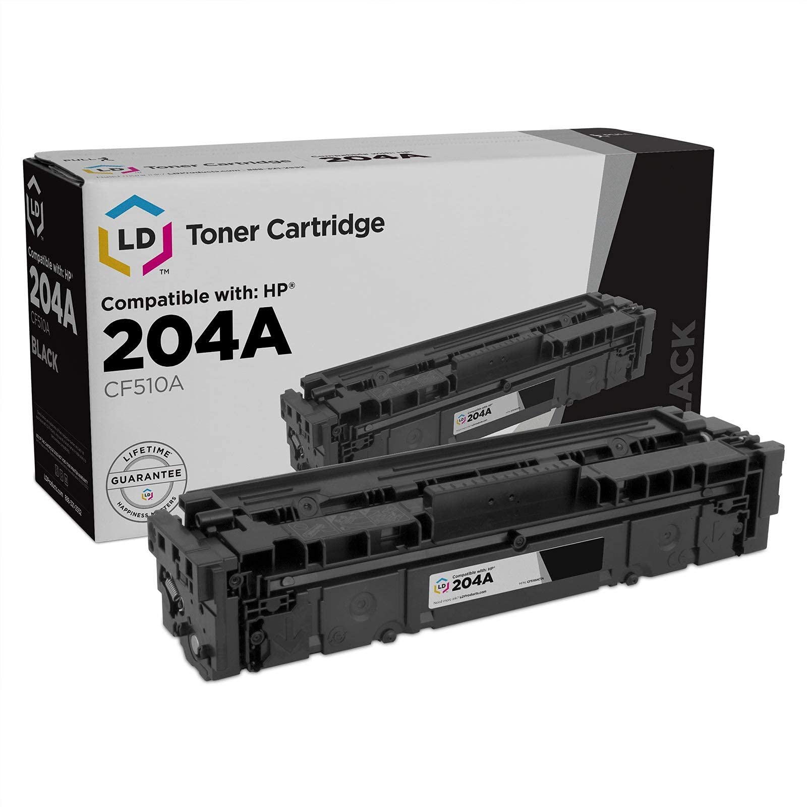 LD Products Replacement Toner Cartridge for HP 204A CF510A (Single Black) - Compatible with HP Color LaserJet M180nw Printer - High Yield Printing for Home & Office Use