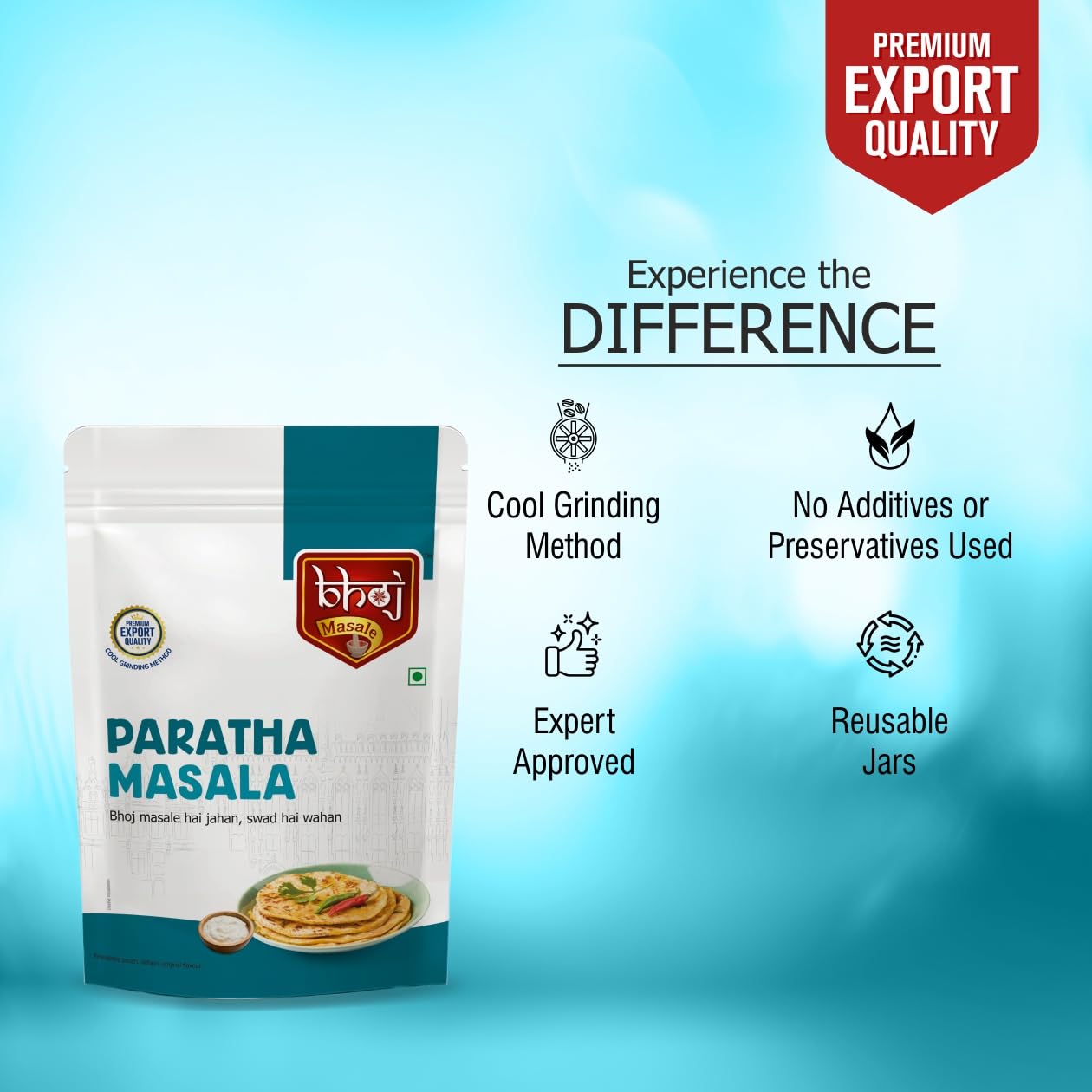 Premium Bhoj Masale Paratha Spice Powder 200Gm | Authentic Jain-Friendly Seasoning | No Onion, No Garlic, No Artificial Colors | Rich Flavor for Indian Flatbreads & Parathas | Perfect for Home Cooking, Vegan & Jain Diets