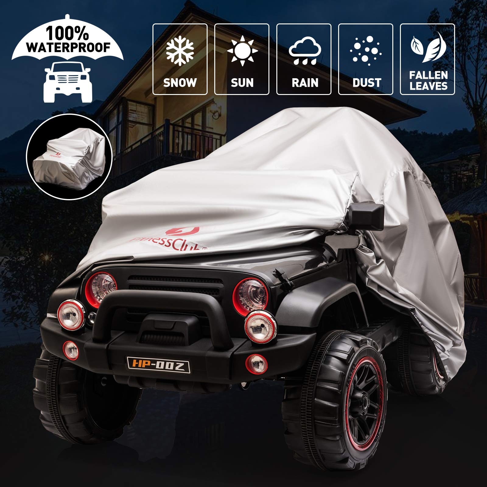 12V7AH Kids Electric Ride-On Truck with Parental Remote Control - 2-Seater Children's Car with Music, LED Lights & Spring Suspension - Perfect for Outdoor Play & Backyard Fun (Black)