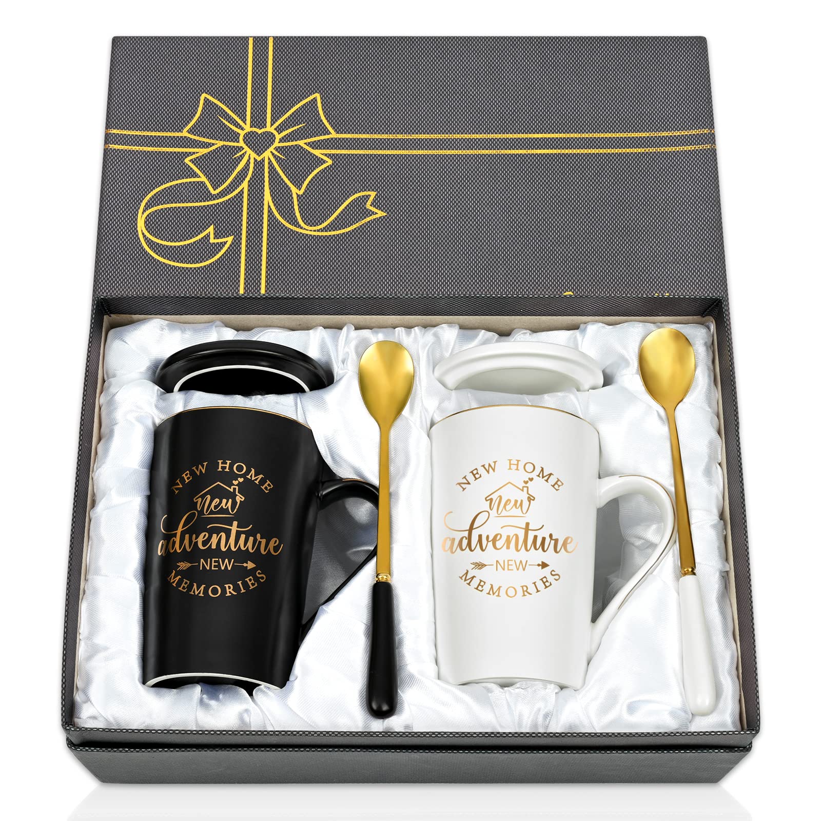 **Housewarming Gifts for New Homeowners - 14oz Coffee Mug Set for Couples, Women & Men - Unique First Home Gift Idea - Perfect for Housewarming Parties, New Adventures & Daily Coffee Rituals**