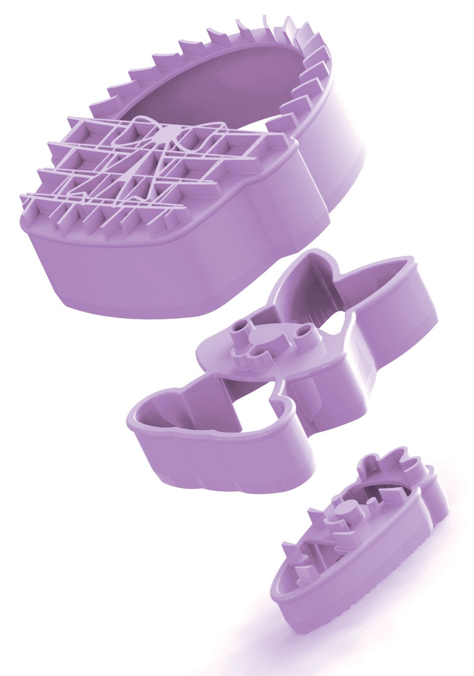 Cuisipro 3-Piece Nested Easter Cookie Cutter Set - Stainless Steel Bunny, Egg & Flower Shapes for Holiday Baking - Perfect for Easter Cookies, Cupcake Decorations & DIY Crafts