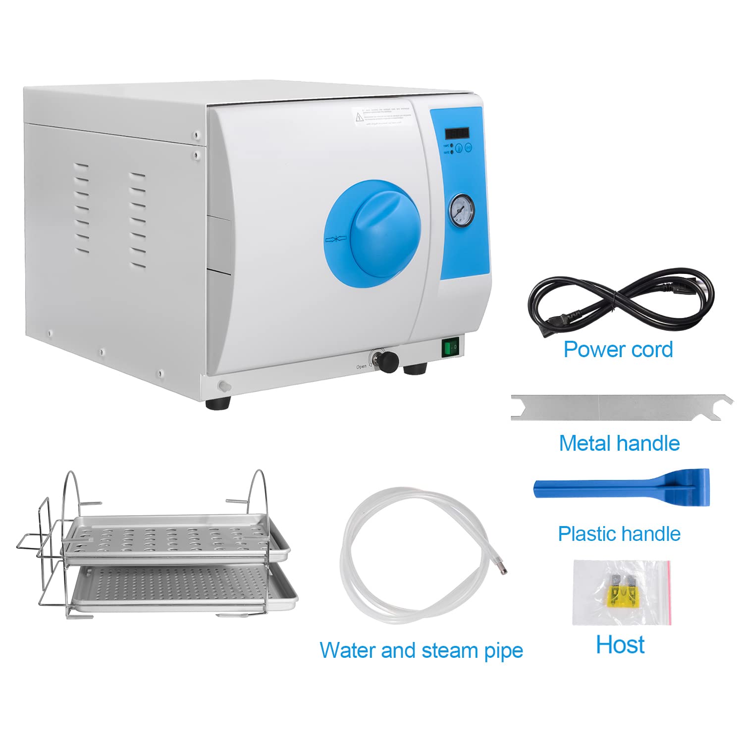 Class N 18L Portable Semi-Automatic Steam Sterilizer with Digital Display - Tabletop Autoclave for Dental, Tattoo & Beauty Tools - Perfect for Clinics, Salons & Home Use