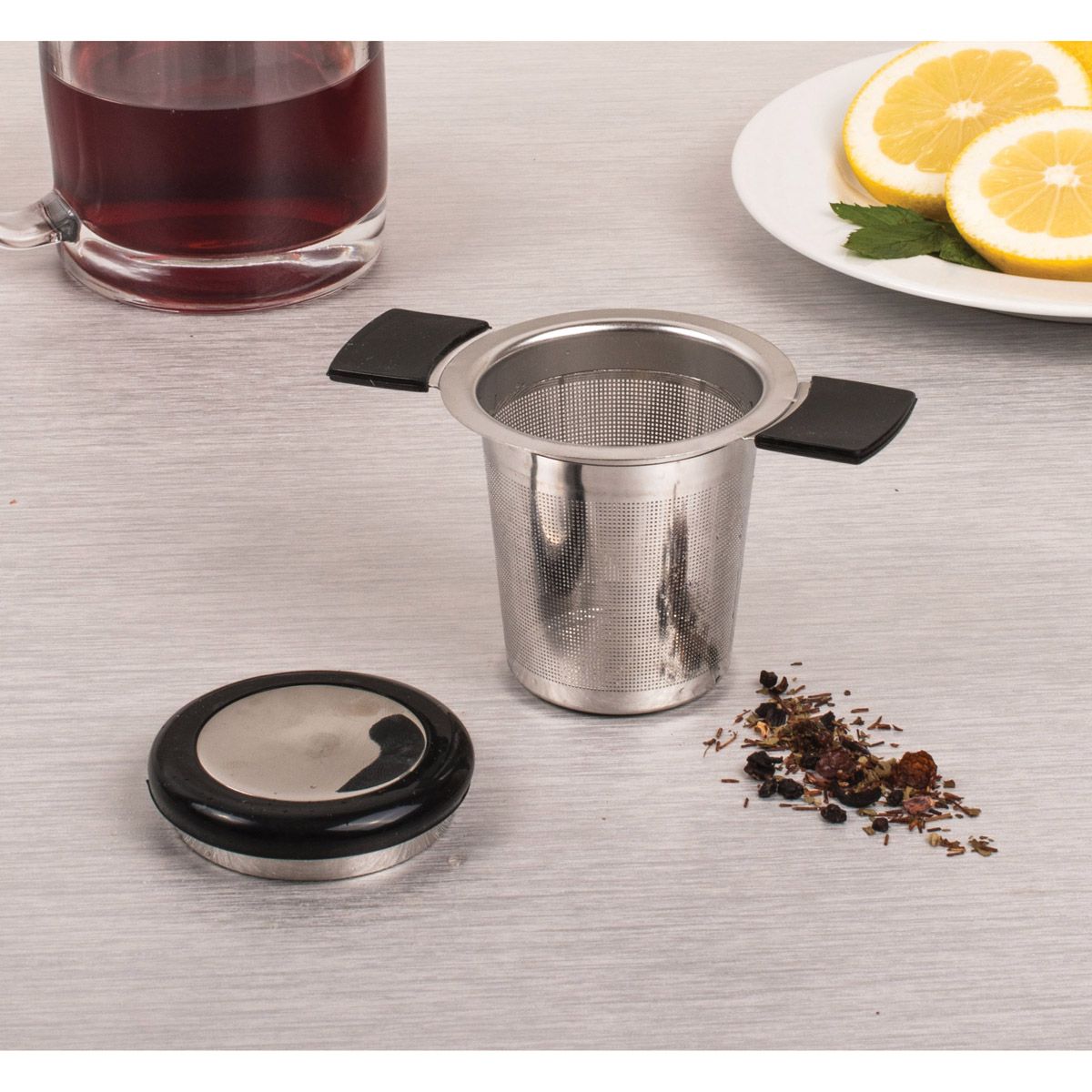 Stainless Steel Tea Infuser with Lid - Reusable Loose Leaf Tea Strainer for Cup or Mug - Perfect for Home, Office & Travel Brewing