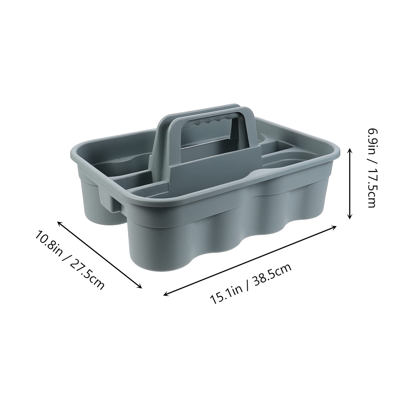 Portable Cleaning Organizer with Handle - 15x11x7 Inch Storage Tote for Home & Office