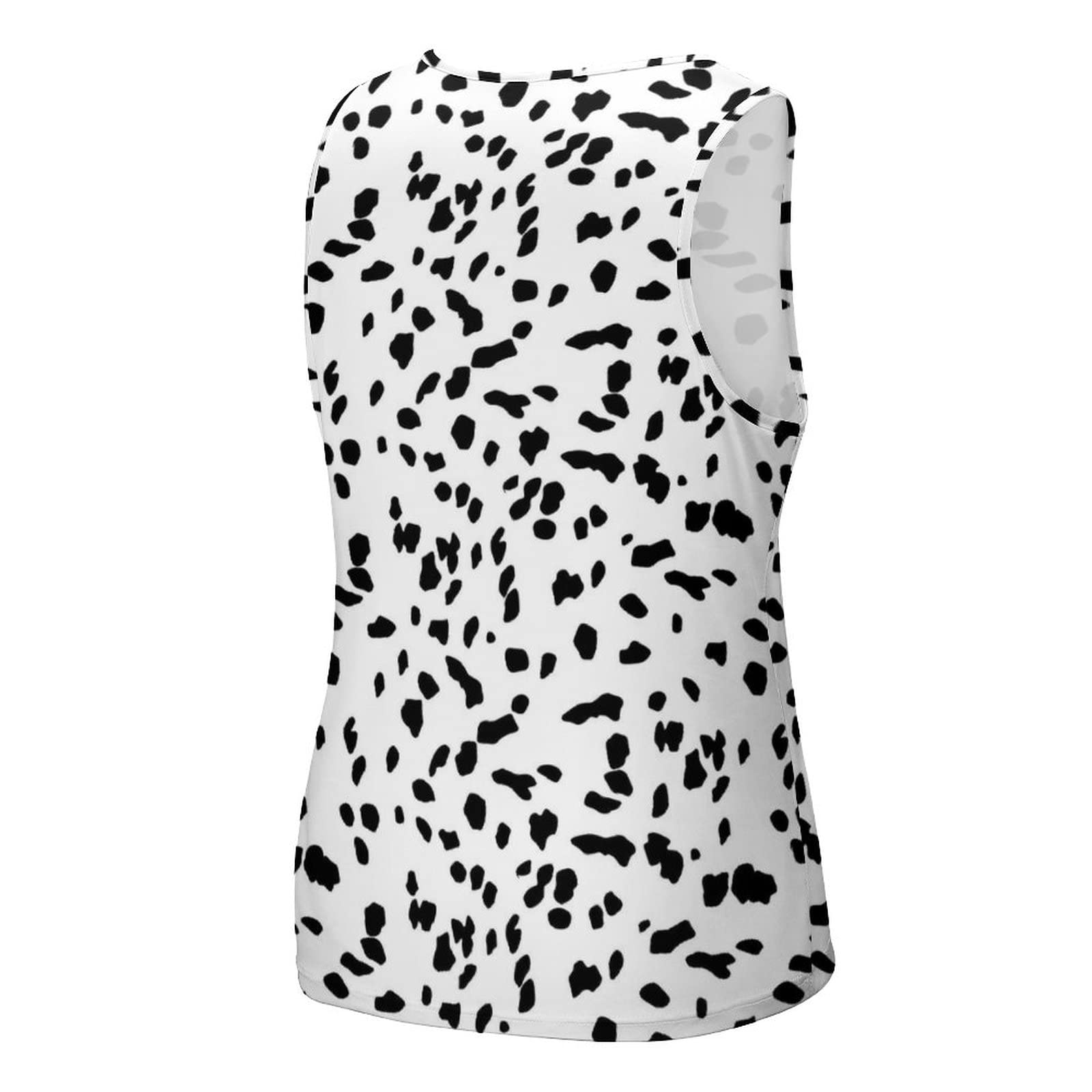 Dalmatian Print Men's Sleeveless Tank Top - Breathable Workout Shirt for Gym, Running & Summer Outdoor Activities