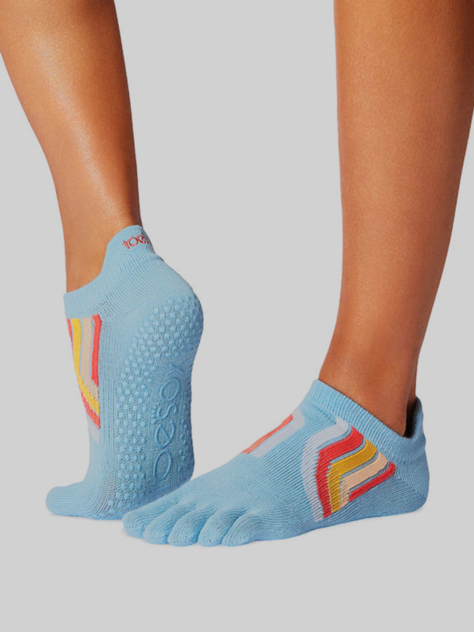 ToeSox Low Rise Full Toe Women's Yoga Grip Socks - Non-Slip Workout Socks for Yoga, Pilates & Barre - Breathable & Comfortable for Home & Studio Fitness