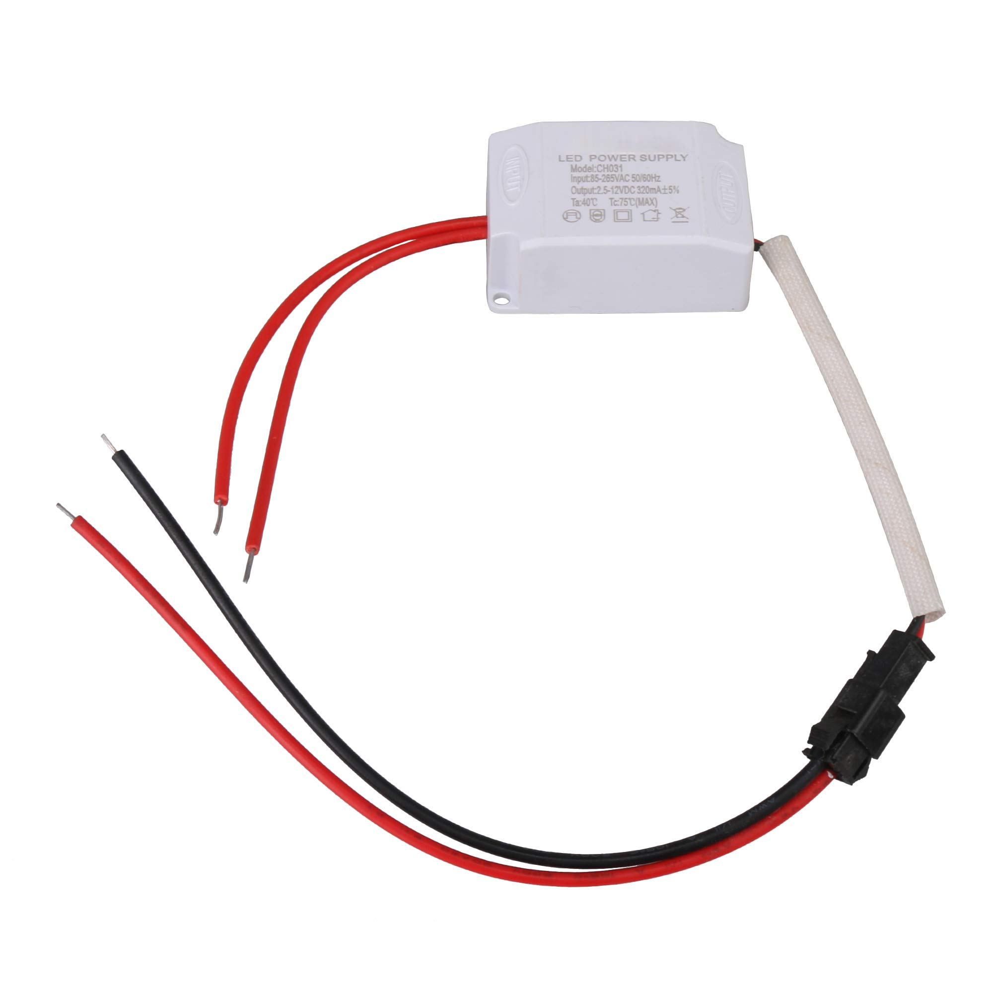 85V-265V AC to 12V DC LED Power Supply Driver - 3W Waterproof Transformer for LED Lights, Bulbs & Strips - Perfect for Home, Office & Outdoor Lighting Projects