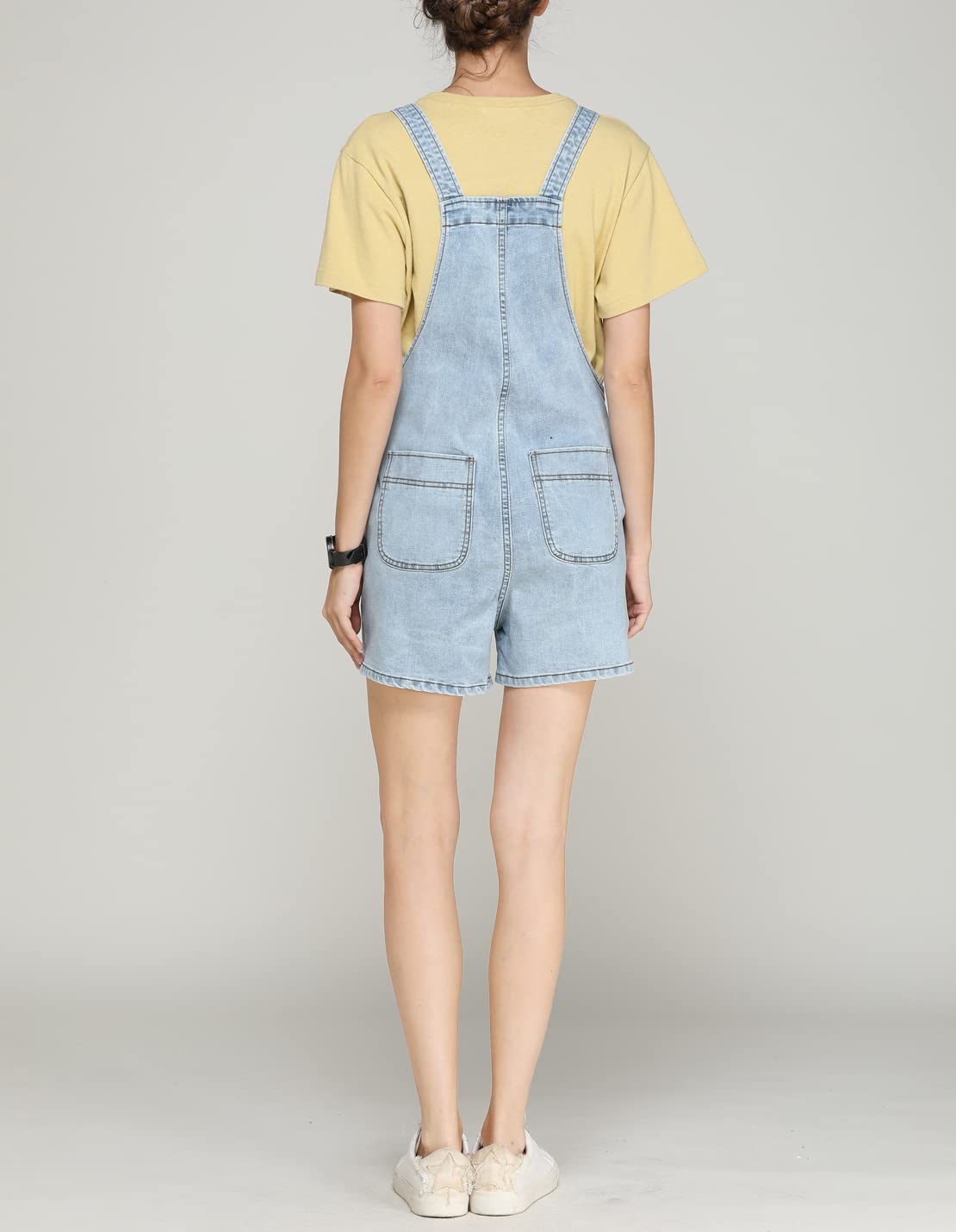 Women's Casual Adjustable Straps Denim Overalls - Loose Baggy Bib Jumpsuit Romper with Harem Pants & Jean Shorts | Perfect for Summer Outfits, Streetwear Fashion and Casual Daily Wear