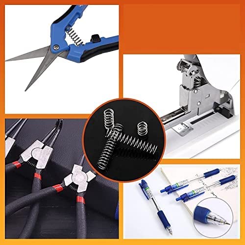 **Yinpecly 10Pcs Compressed Extension Springs - 1.2mm Wire Dia, 12mm OD, 50mm Length - High-Quality Spring Steel Coils for Ball Pens, Office Supplies & DIY Repair Projects**    *(Use Case: Ideal for pen mechanisms, small machinery, craft projects, and household repairs.)*