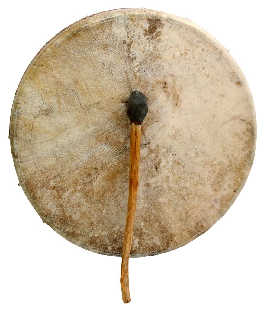 20 Inch Handmade Shaman Drum with Cowhide - Authentic Frame Drum for Meditation, Rituals & Sound Healing