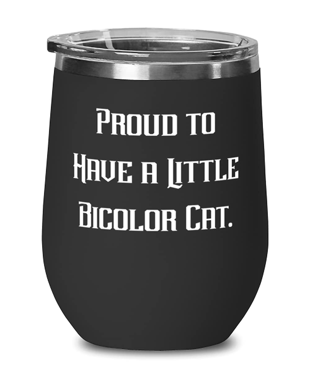 Bicolor Cat Wine Glass - Insulated Wine Tumbler for Cat Lovers, Funny Gag Gift for Cat Owners - Perfect for Wine Nights, Housewarming Gifts & Cat-Themed Parties