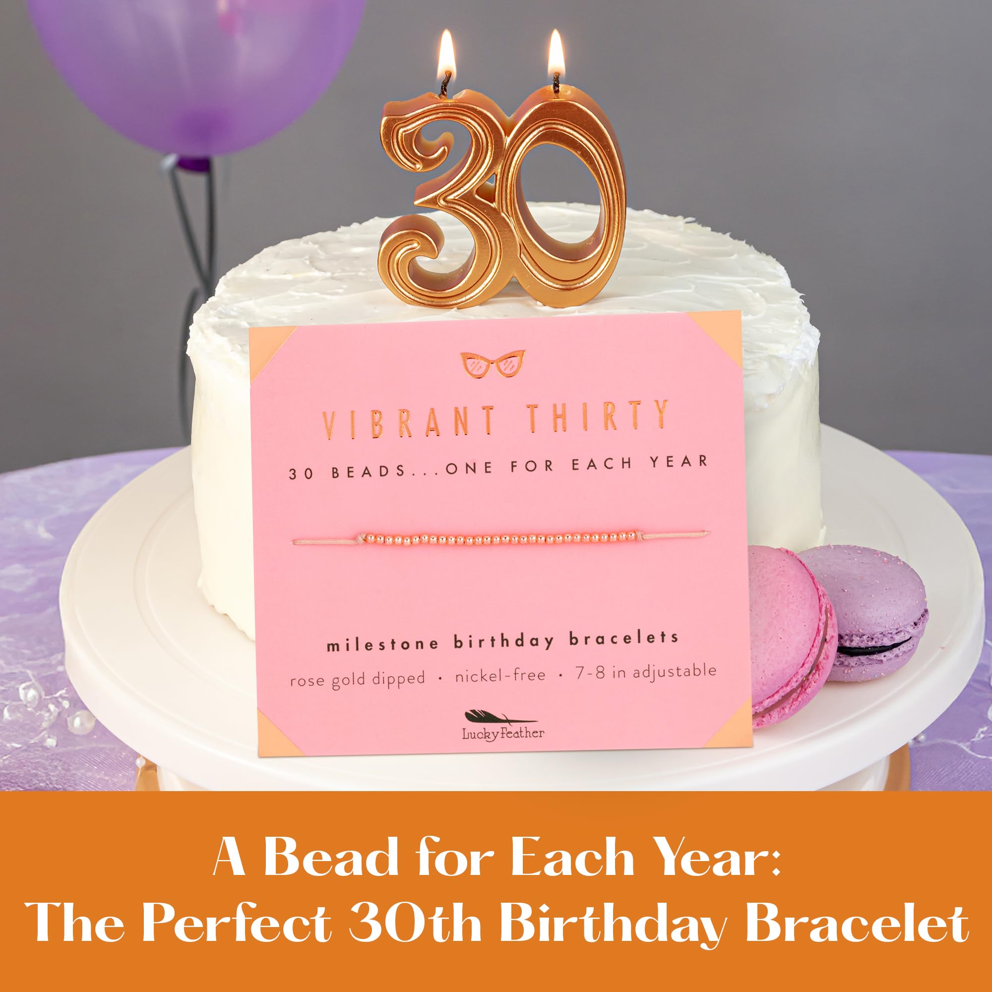 30th Birthday Gifts for Women - 14K Gold Dipped Beaded Bracelet with 30 Adjustable Beads | Thoughtful 30th Birthday Present for Her | Perfect for Milestone Celebrations, Anniversaries & Special Occasions