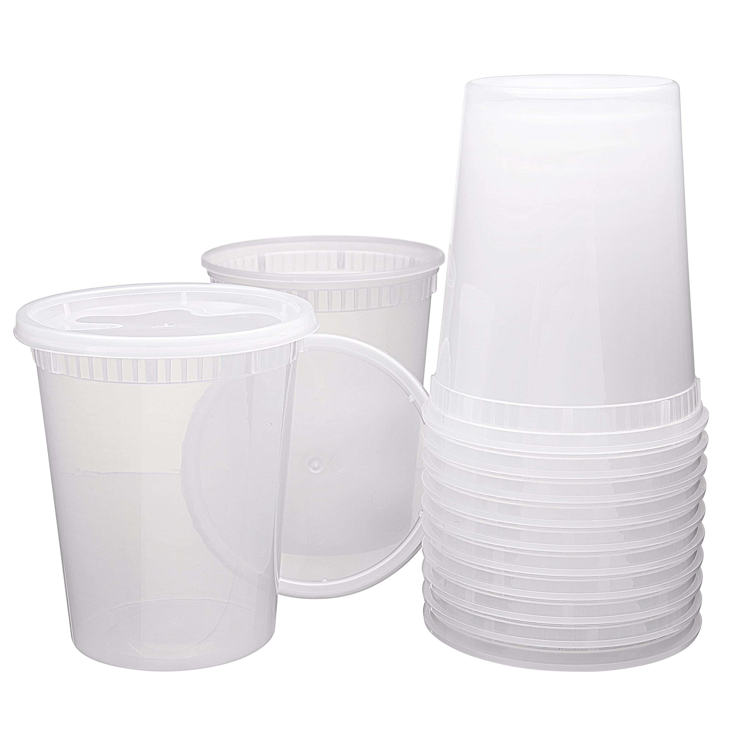 TigerChef 32 oz Leak Proof Food Storage Containers with Lids - 240 Pack | BPA-Free, Microwave, Freezer & Dishwasher Safe | Perfect for Meal Prep, Leftovers & Bulk Food Storage