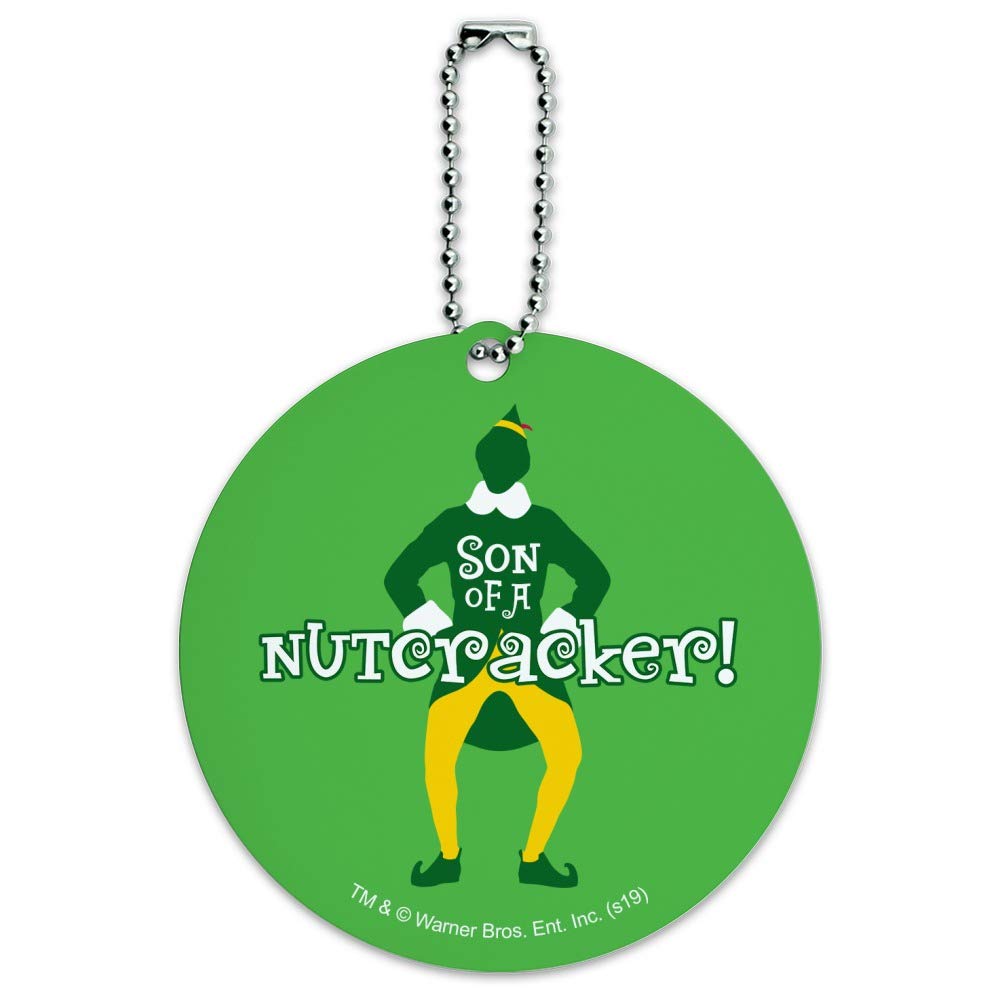Elf Movie Son of a Nutcracker! Round Luggage ID Tag - Durable Suitcase Identification Card for Carry-On Bags - Perfect for Travel, Holidays & Christmas Gifts