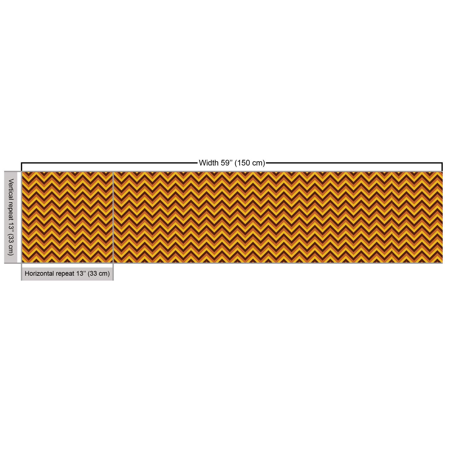 Ambesonne Yellow Chevron Fabric - 2 Yards for Upholstery & Home Decor