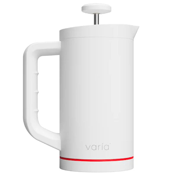 Varia Pro Coffee Press - French Press Coffee Maker for Home, Office & Travel - Stainless Steel & Glass Coffee Press with 3-Level Filtration System - Perfect for Espresso, Cold Brew & Tea Making