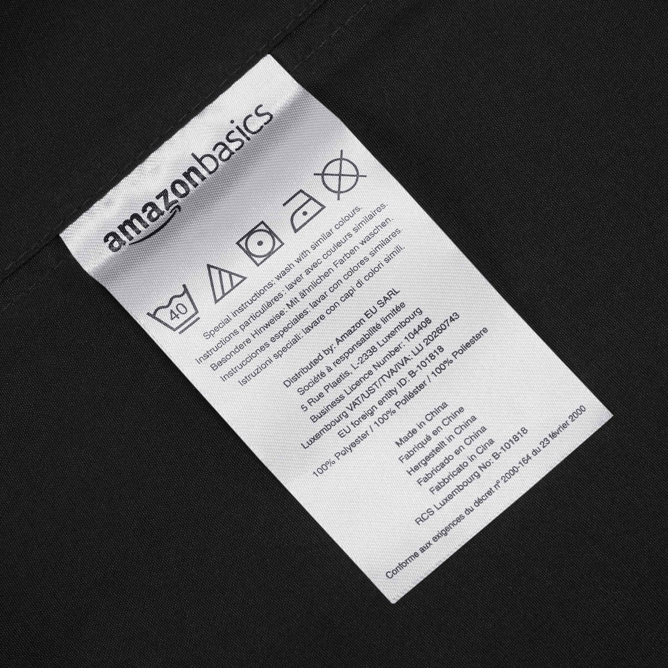 Amazon Basics Microfiber Pillowcases (Pack of 2) - 20 x 30 Inches, Black - Soft & Hypoallergenic Bedding for Side Sleepers & Hot Sleepers - Perfect for Home, Hotel, or Travel Use