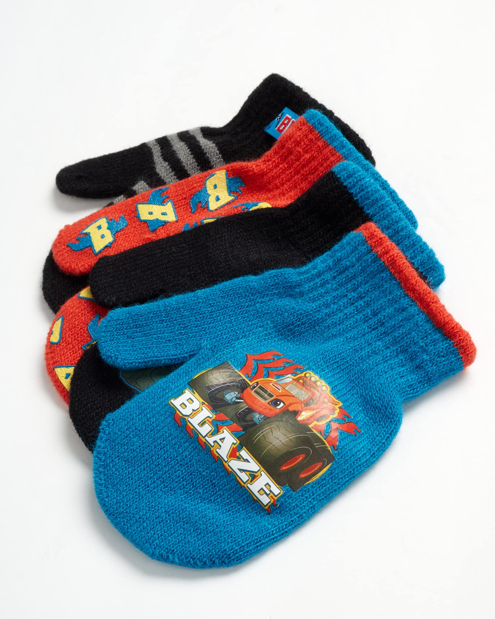 Paw Patrol & Blaze Boys Mittens Set - 4 Pack for Toddlers - Winter Play & Outdoor Fun