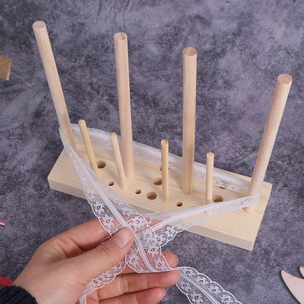 Ribbon Wreath Maker & Bow Maker Tool - Multipurpose Wooden Crafting Kit for DIY Gift Wrapping, Holiday Decorations & Party Favors (Style 1)