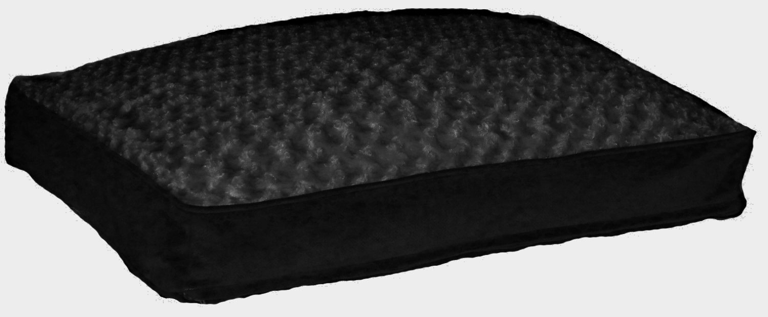 Premium Rectangular Pet Bed with Soft Black Rose Petal Design - Large Size for Dogs & Cats - Cozy Sleeping Spot for Bedroom, Living Room or Pet Travel