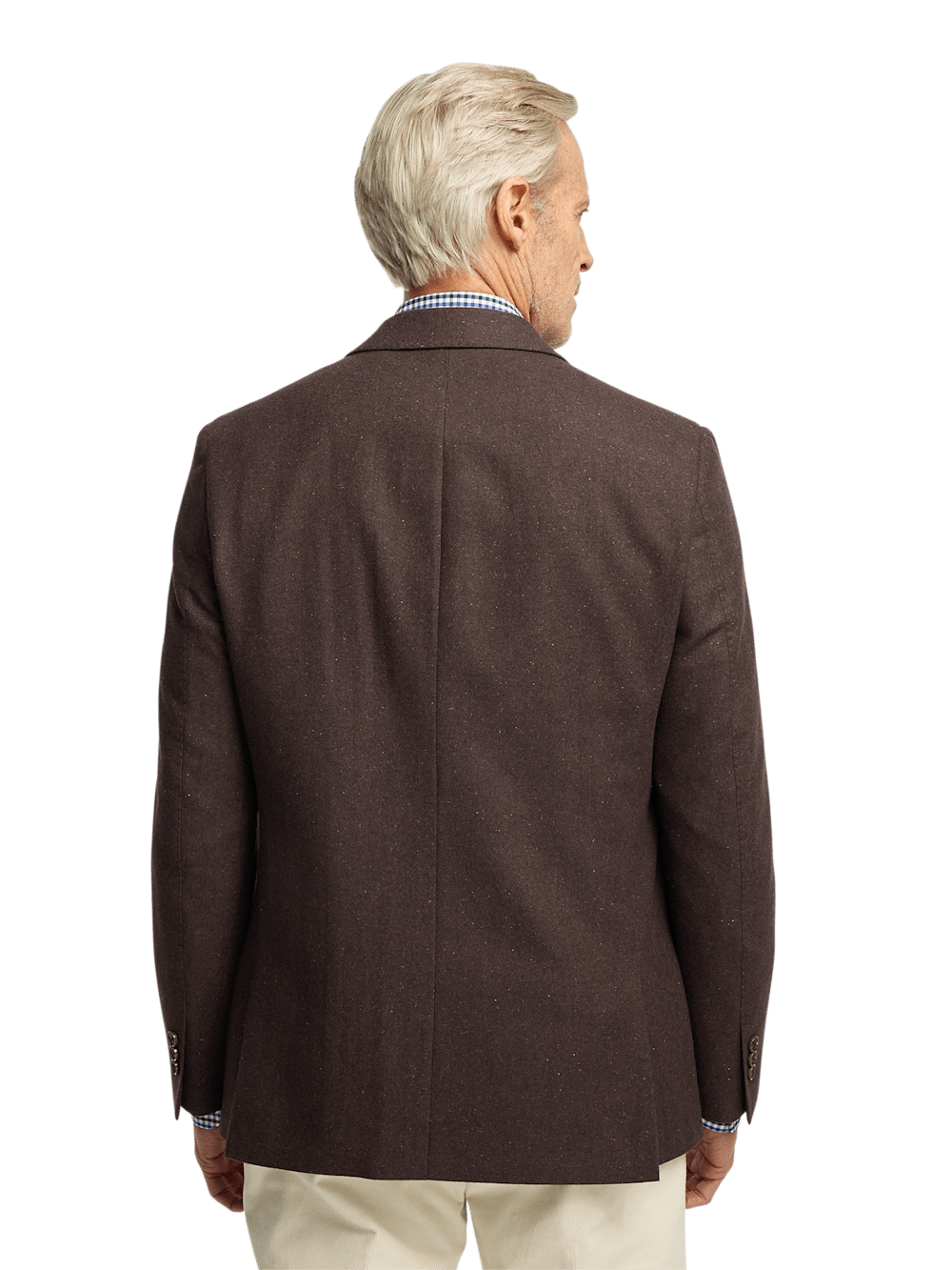 Premium Wool Blend Donegal Single Breasted Notch Lapel Sport Coat for Men - Classic Brown Business Blazer | Perfect for Office, Weddings & Formal Events