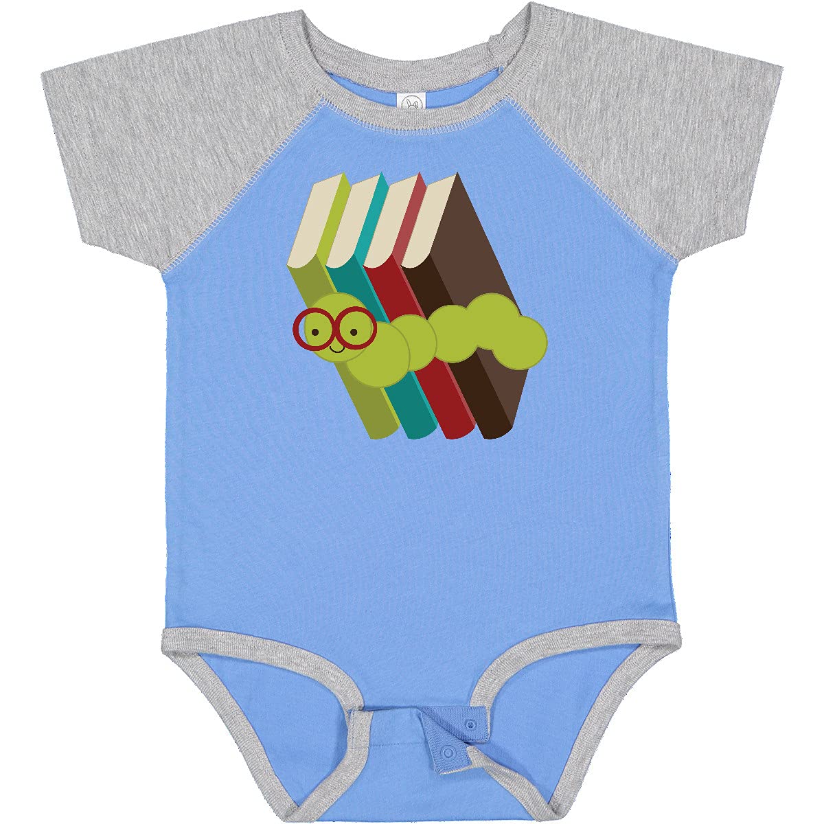 Inktastic Bookworm Books Reading Baby Bodysuit - Cute Infant Onesie for Book Lovers - Perfect for Storytime, Library Visits & Reading Themed Baby Showers