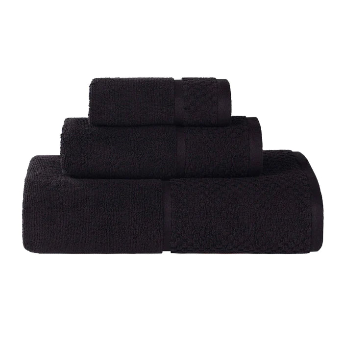 Premium Cotton Plush Soft Absorbent Jacquard 3-Piece Towel Set - Ultra Soft Bath, Beach & Spa Towels for Luxury Home & Travel Use