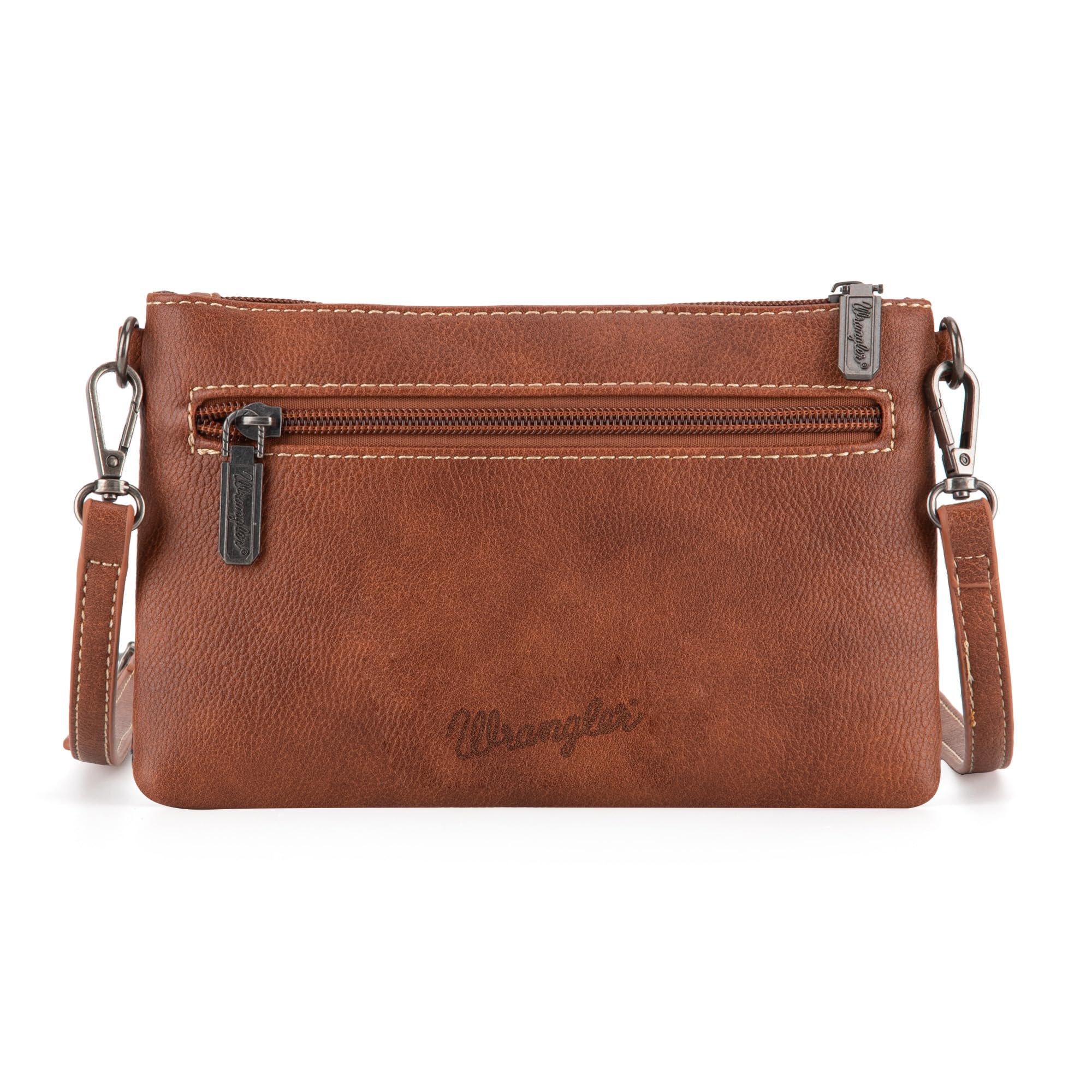 Wrangler Western Cowhide Crossbody Bag for Women - Stylish Clutch Wristlet Purse with Adjustable Strap | Perfect for Daily Use, Travel & Country Western Events