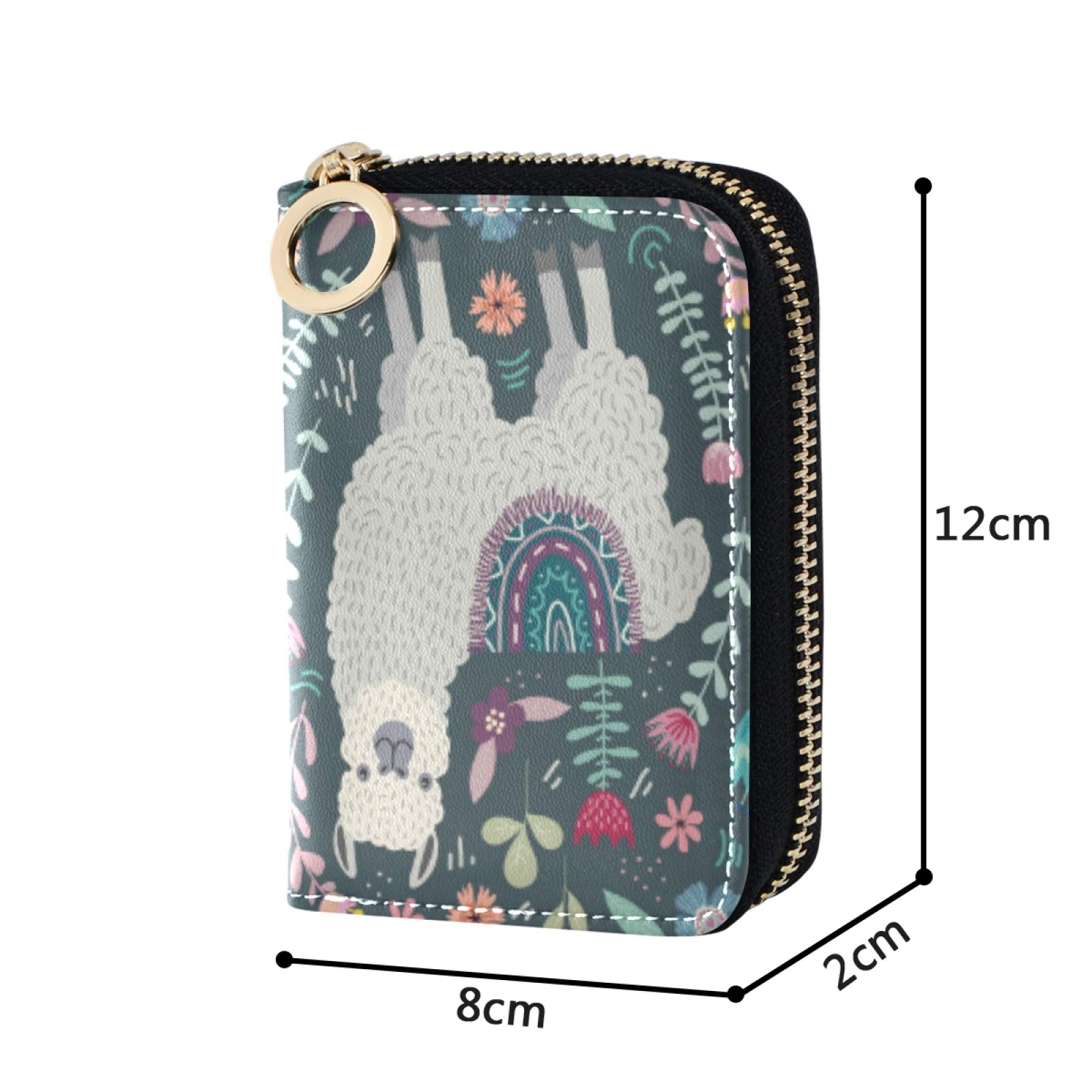 MOYYO RFID Blocking Leather Credit Card Holder - Stylish Zipper Wallet for Women & Girls - Perfect for Travel, Shopping & Everyday Use
