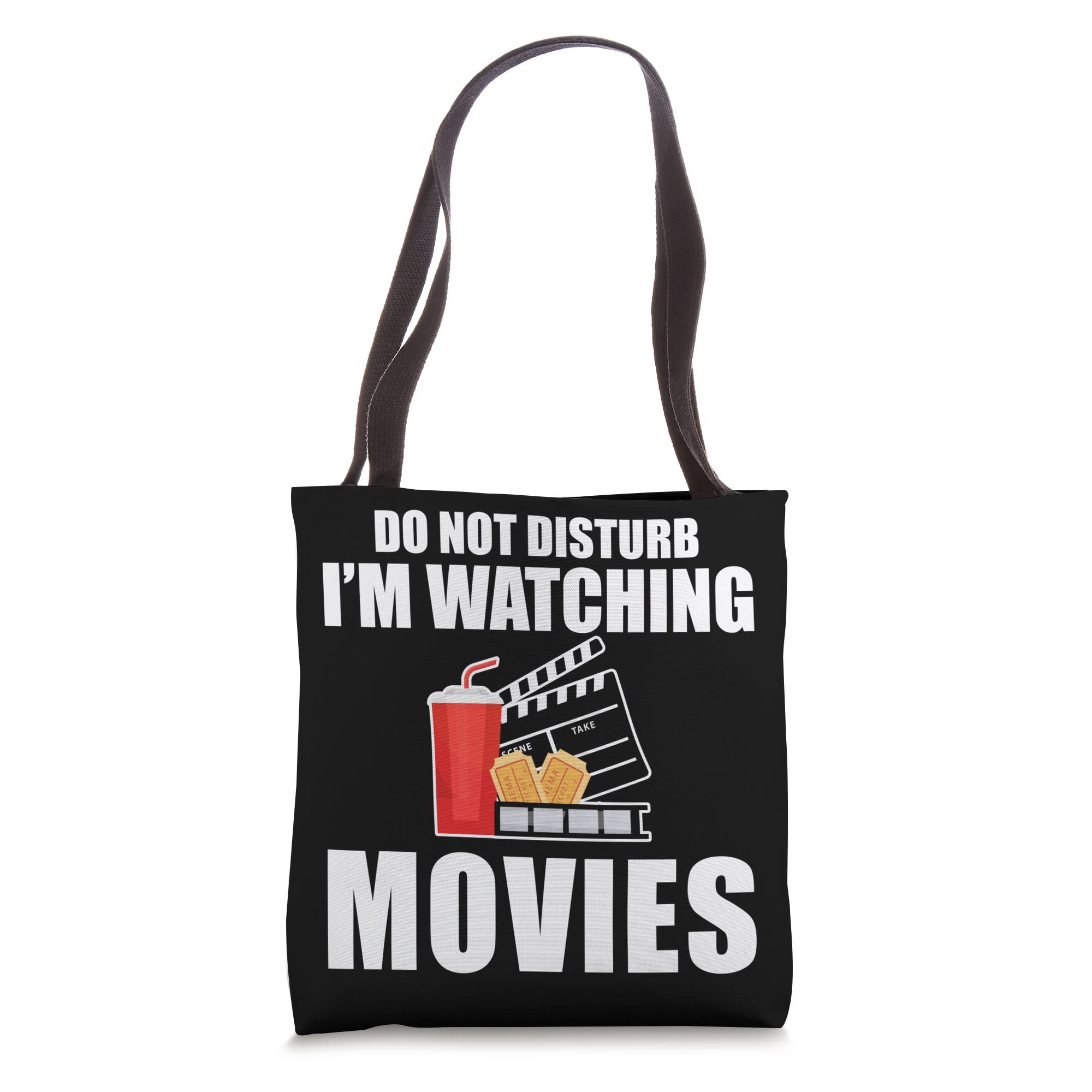 Funny 'Do Not Disturb I'm Watching Movies' Tote Bag - Perfect for Cinema Lovers & Movie Nights at Home