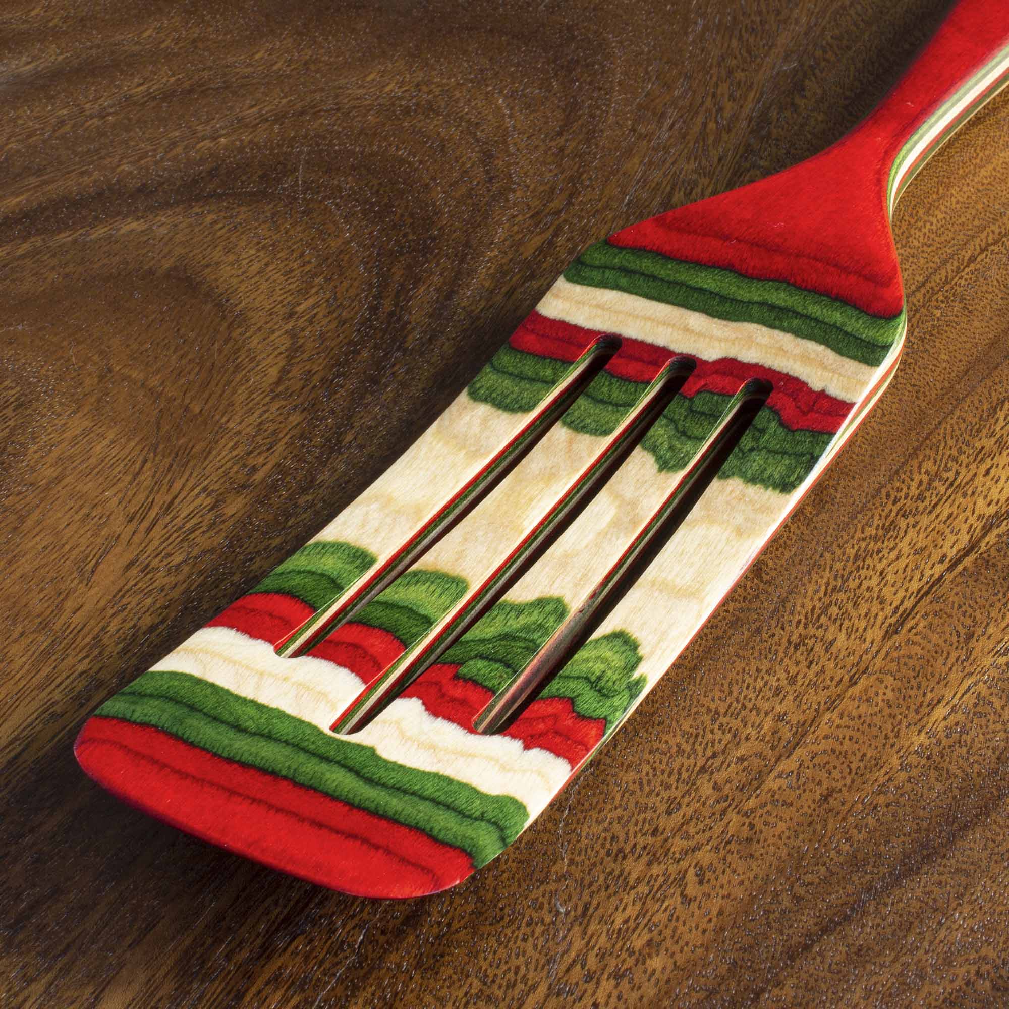 Baltique® North Pole Collection Spurtle - 13 Inch Wooden Stirring Tool for Baking, Cooking, and Hot Beverages - Perfect for Holiday Recipes, Hot Chocolate, and Coffee