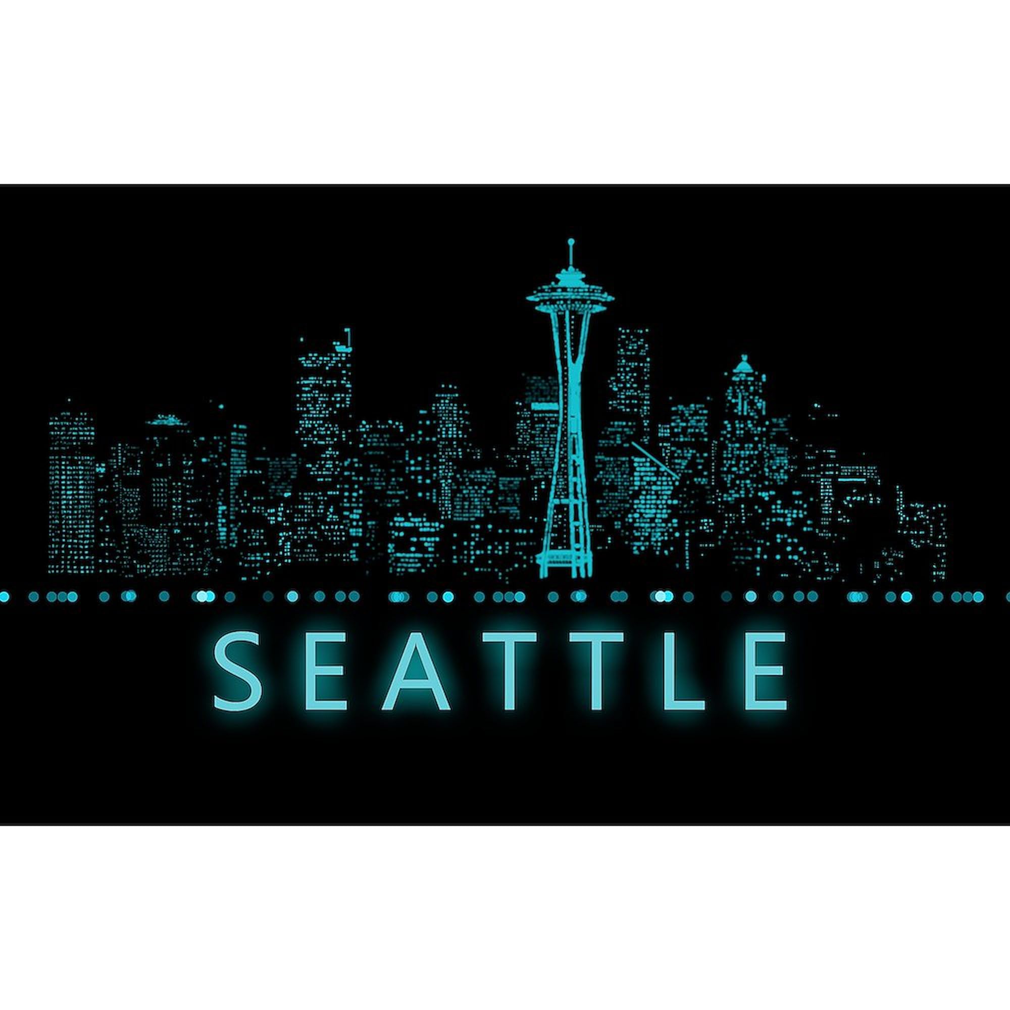 Seattle Washington Oval Car Bumper Sticker - Premium Vinyl Decal for Cars, Trucks & Laptops - Perfect for Travel Lovers & City Pride