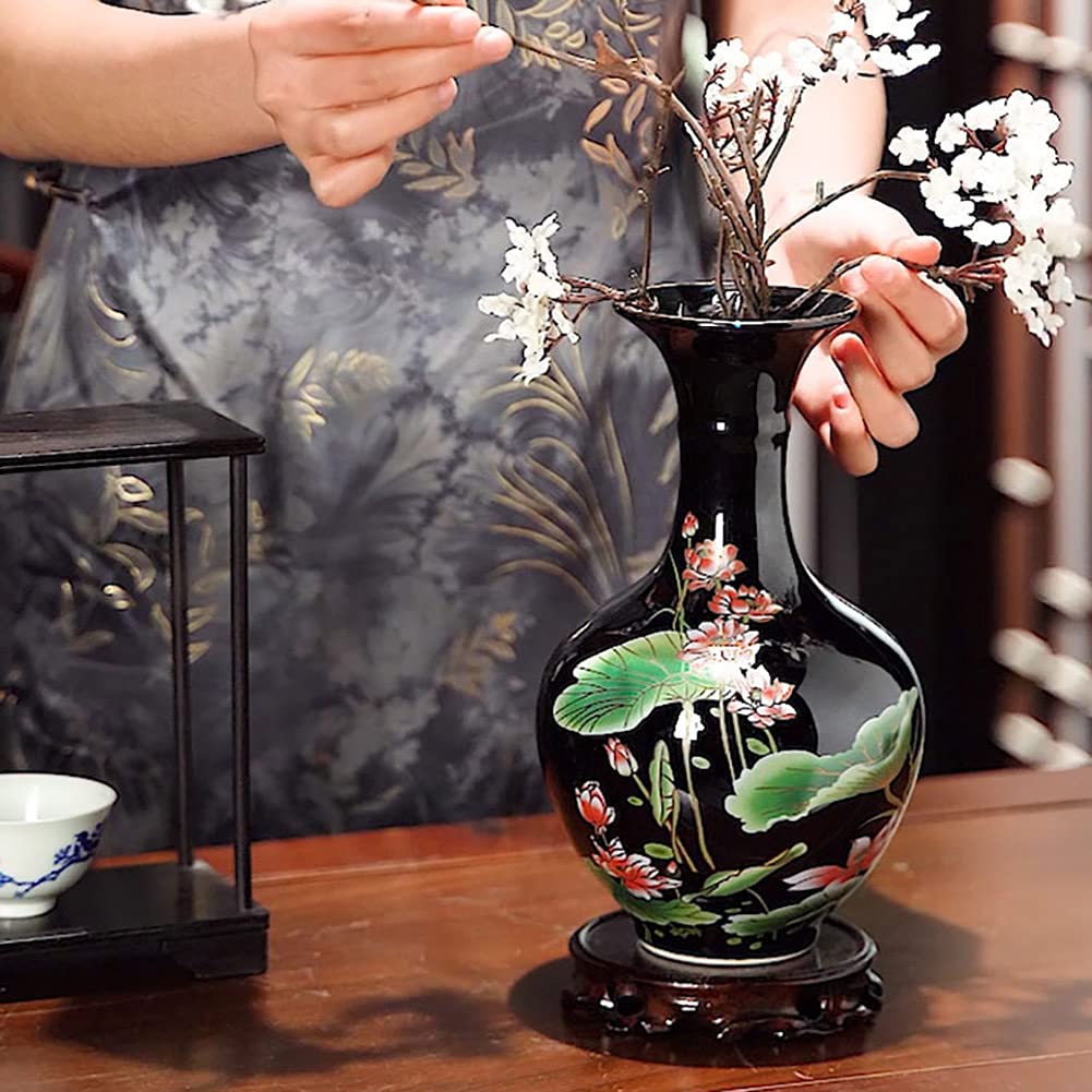 Modern Ceramic Flower Vase - Handcrafted Glazed Home Decor, Ming Dynasty Style, 9 Inches Tall - Perfect for Living Room, Dining Table & Wedding Centerpieces