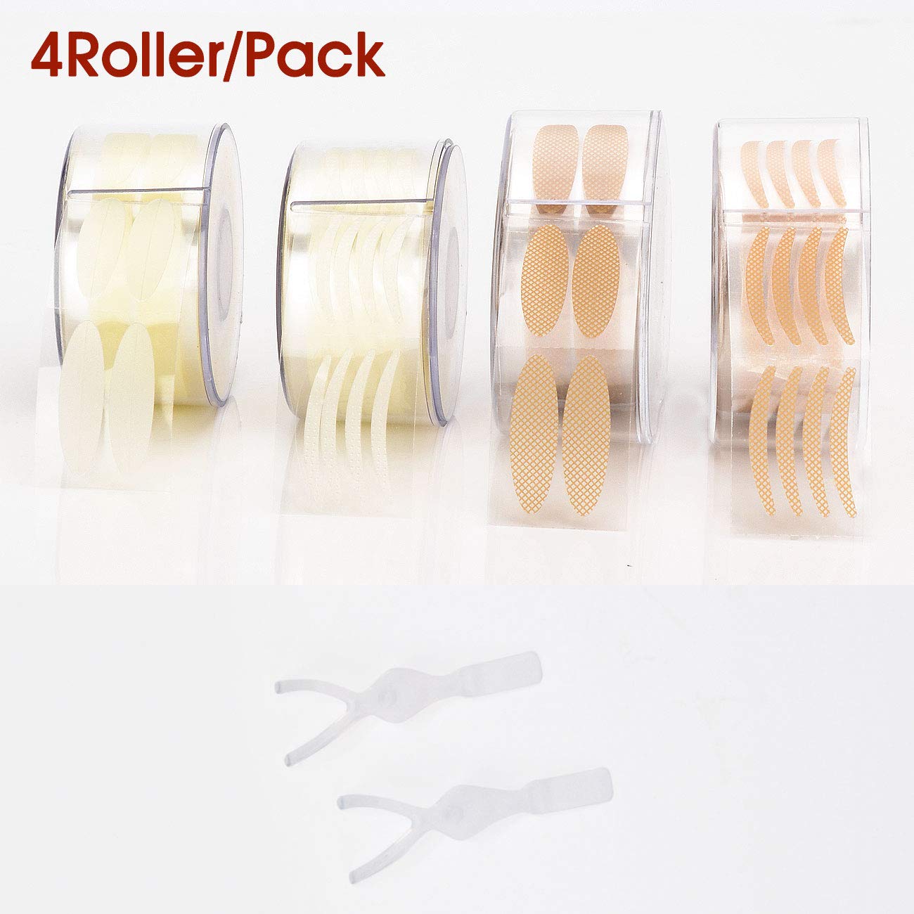 4 Rollers 2400Pcs Invisible Eyelid Lift Strips - Instant One-Sided Double Eyelid Tapes for Bigger, Rounder Eyes | No Surgery Solution for Single, Saggy, Hooded, Droopy & Uneven Mono Eyelids | Perfect for Daily Makeup, Special Occasions & Natural Eye Enhancement