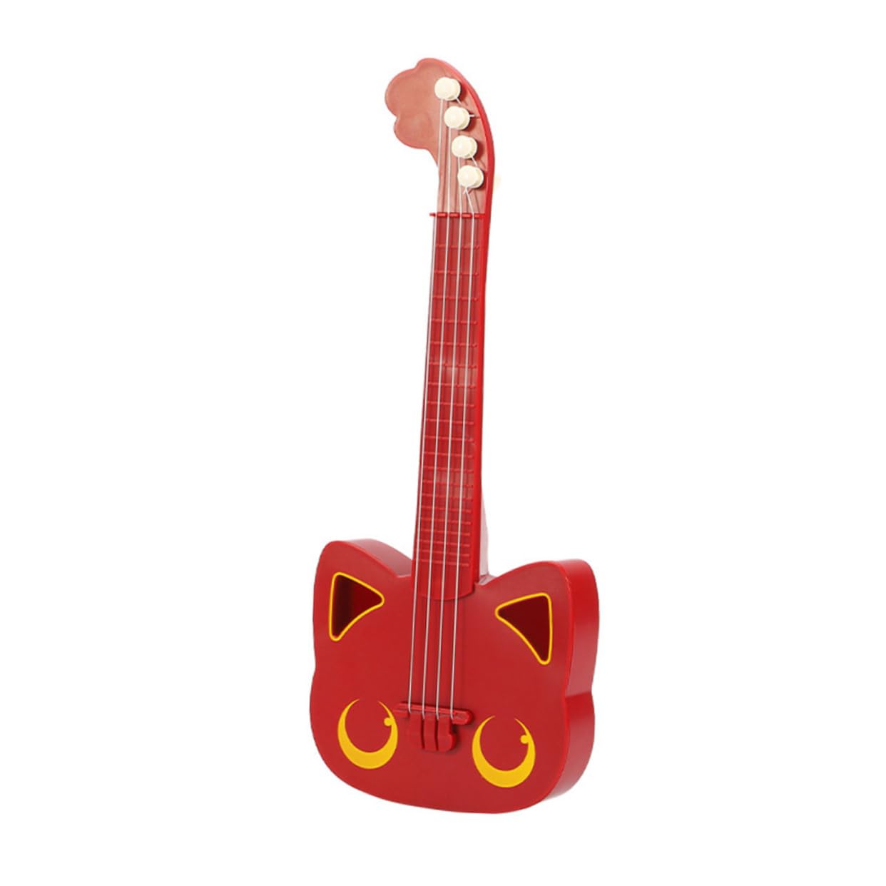 MUSISALY 1-Piece Mini Plastic Ukulele Toy Guitar for Toddlers & Kids - Beginner Musical Instrument for Children, Red - Perfect for Early Music Education, Birthday Gifts & Pretend Play