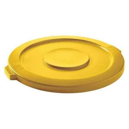 Snap-On Flat Trash Can Lid - Secure & Durable Yellow Garbage Bin Cover for Kitchen, Bathroom & Office Use